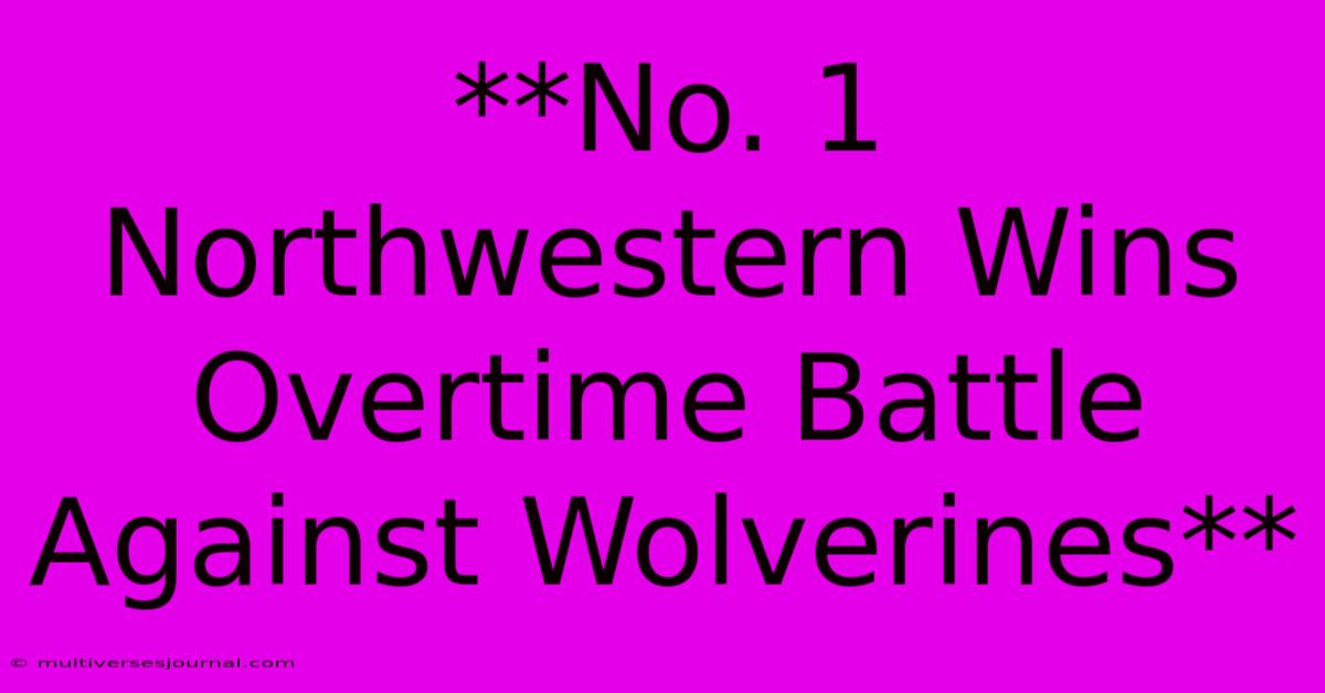 **No. 1 Northwestern Wins Overtime Battle Against Wolverines**