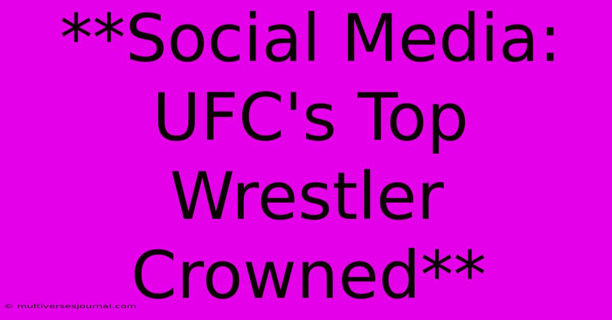 **Social Media: UFC's Top Wrestler Crowned** 