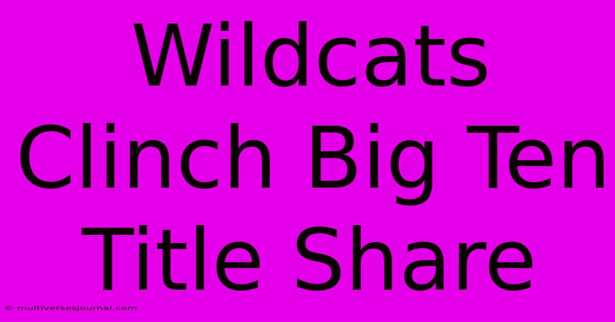 Wildcats Clinch Big Ten Title Share