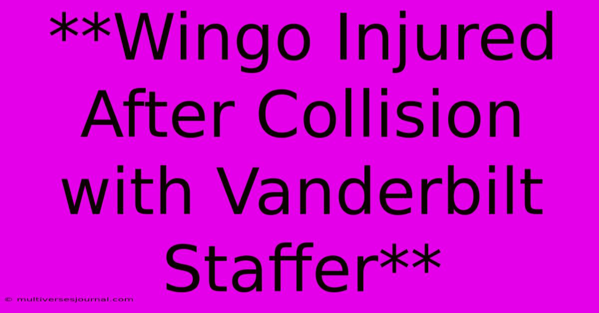 **Wingo Injured After Collision With Vanderbilt Staffer**