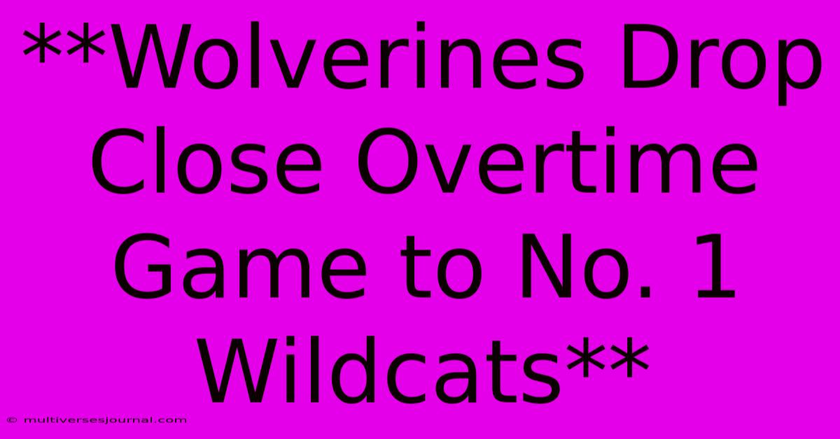 **Wolverines Drop Close Overtime Game To No. 1 Wildcats** 